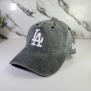 LA Cap. New Era Los Angeles Dodgers Grey Hat. Washing Grey